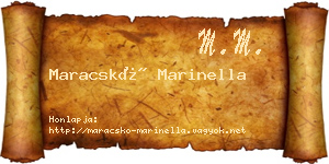 Maracskó Marinella névjegykártya